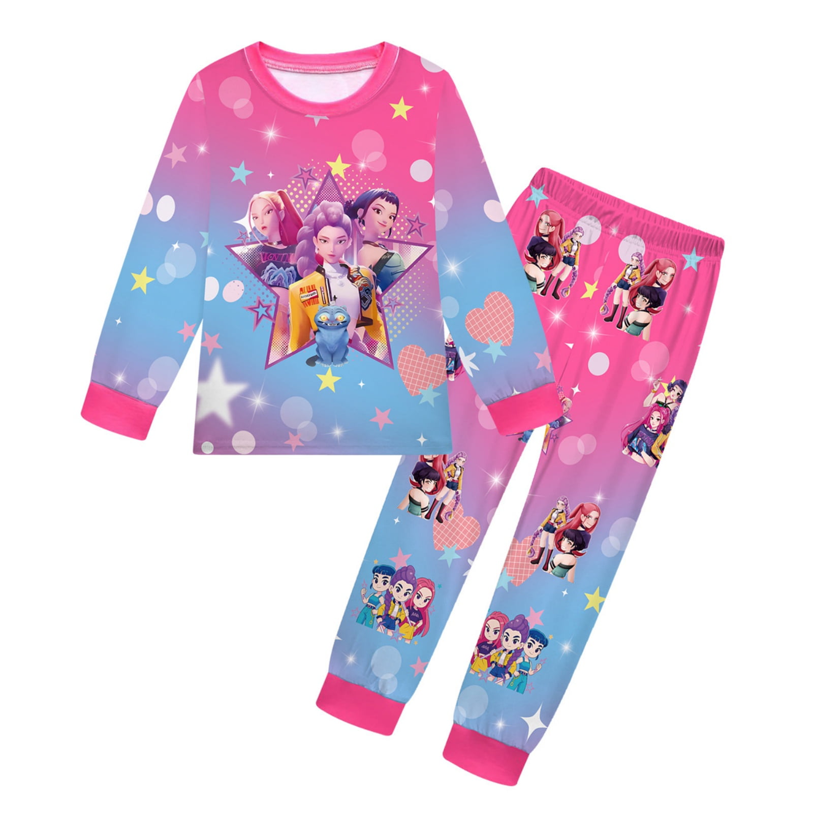 Dem0n Loungewear Hunters Pjs Long Sleeve Pajama Set Sleepwear ...