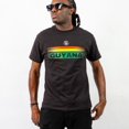 thumbnail image 1 of DemRoc Guyana Stripes of Pride Black T-Shirt (SMALL-XXL), 1 of 5
