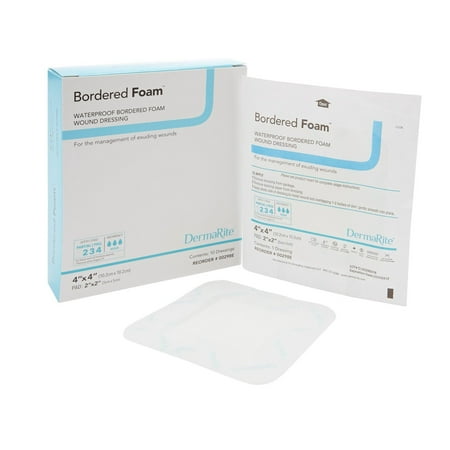 DemaRite Waterproof Bordered Foam Wound Dressing 4 in.x4 in. (Each)