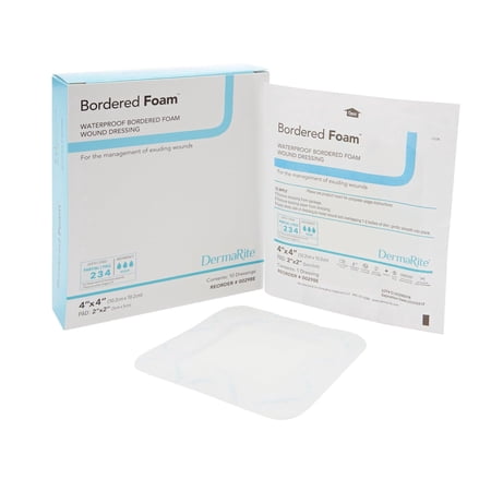 DemaRite Waterproof Bordered Foam Wound Dressing 4 in.x4 in. (Pack of 2)