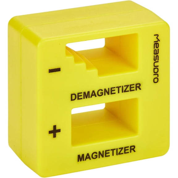 Demagnetizer and Magnetizer - Yellow - for Screwdrivers Tips, Bits, and Small Tools, Large or Big Screws, Drills, Drill Bits, Sockets, Nuts, Bolts, Nails and Precision Construction Tools