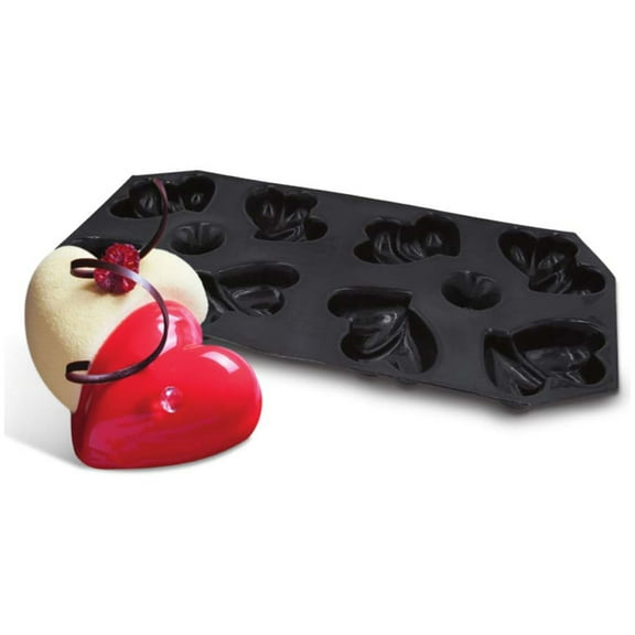 Demarle Flexipan, Interlacing Hearts 6.8 Oz (200 ml), 8 Cavities