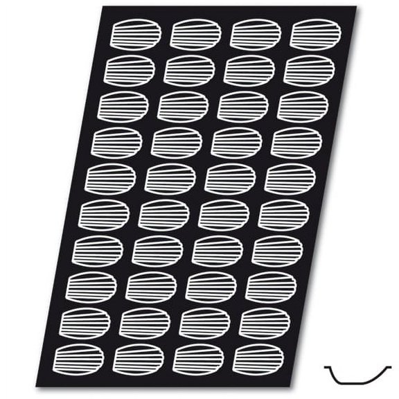 Demarle Flexipan, Madeleine 1.2 Oz (35 ml), 40 Cavities
