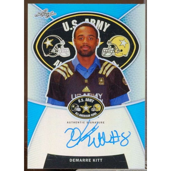Demarre Kitt 2014 Leaf Metal Draft Army All-American Bowl Prismatic Blue #ATADK1