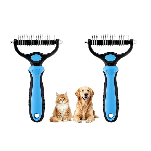 Dematting Comb and Undercoat Rake for Dogs and Cats
