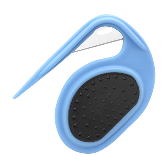 Dematting Comb for Dogs,Safety Blade Comb for Matted Hair,Grooming Tool for Long Hair Curly Coats,Safely Cuts Through Knots Without Pulling，Blue
