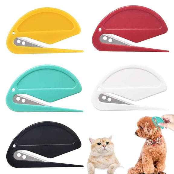 Dematting Comb for Dogs and Cats,Safety Blade Comb for Mats and Tangles,Cuts Through Knots Without Pulling,Grooming Tool for Long Hair Breeds,A