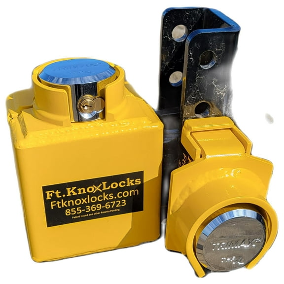 Demco EZ Latch and C-Channel Coupler Lock Combination (with Two Trimax Puck Locks)