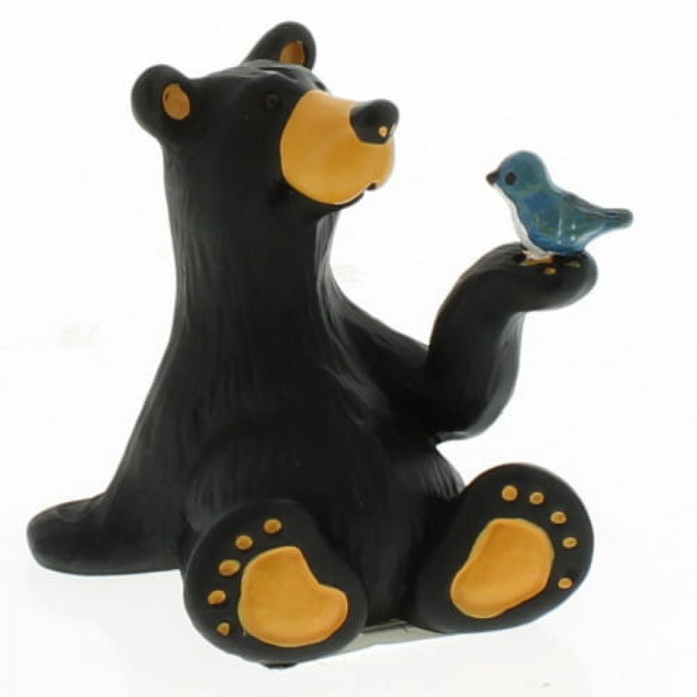 Demdaco Bearfoots Bears Minnie Bear with Bird Figurine