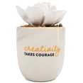 thumbnail image 1 of Demdaco Creativity and Courage Succulent White 4.5 x 3 Ceramic Oil Diffuser, 1 of 3