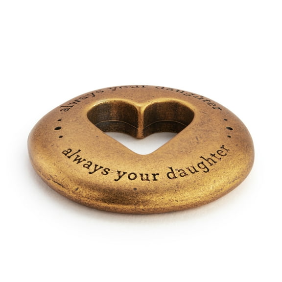 Demdaco Daughter To Father Always Your Gold Tone 1 inch Metal Gift Token