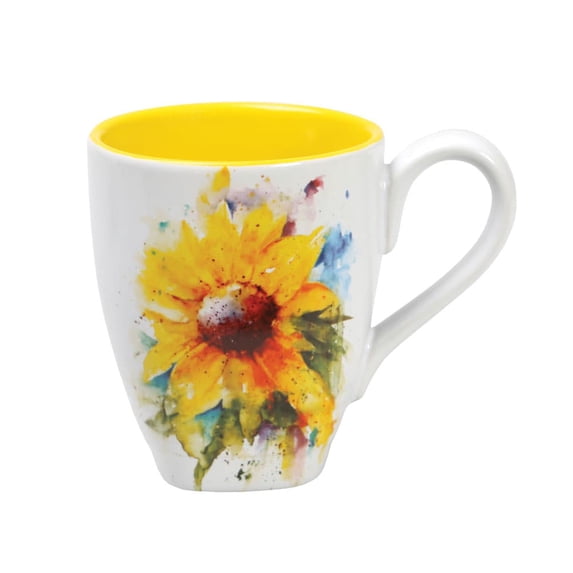 Demdaco Dean Crouser Artwork Flowering Sunflower Coffee Mug Tea Mug - 16 oz. Ceramic