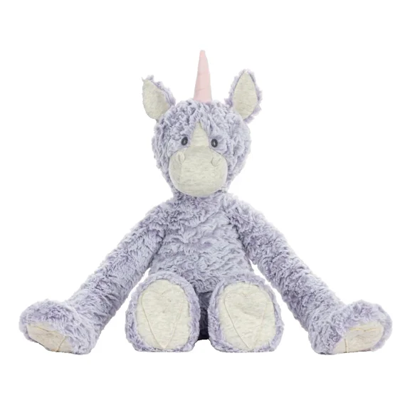 Demdaco Heartful Hugs Plush Purple Unicorn 13 x 12.5 Weighted Stuffed Animal