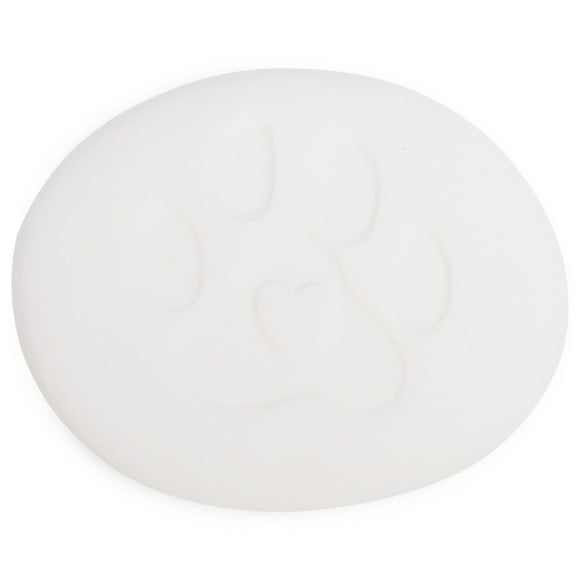 Demdaco Pawprint Heart White 3.5 x 3 Earthenware Ceramic Aroma Diffuser Stone