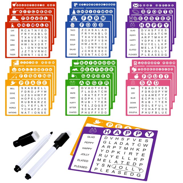 Dementia Activities for Seniors, DHF10 12 Pcs Word Search Books for