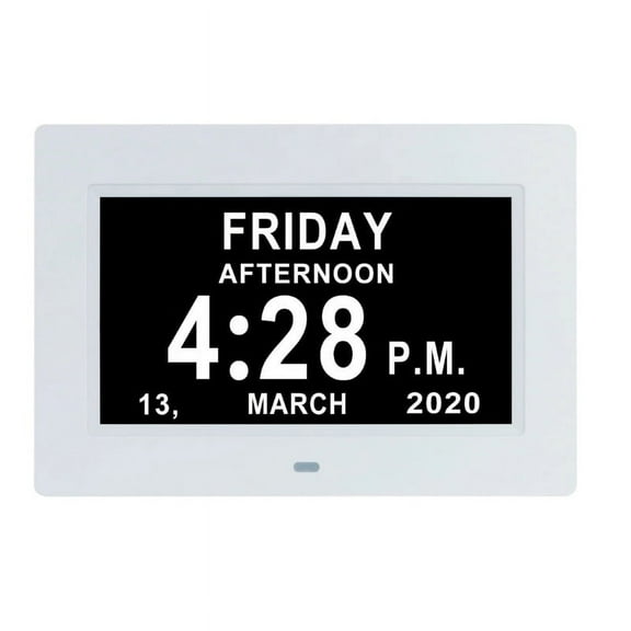Dementia Clock Alzheimers Clock Large Digital Calendar Clock For Seniors,clock With Day And Date F(7 Inches) (WS)