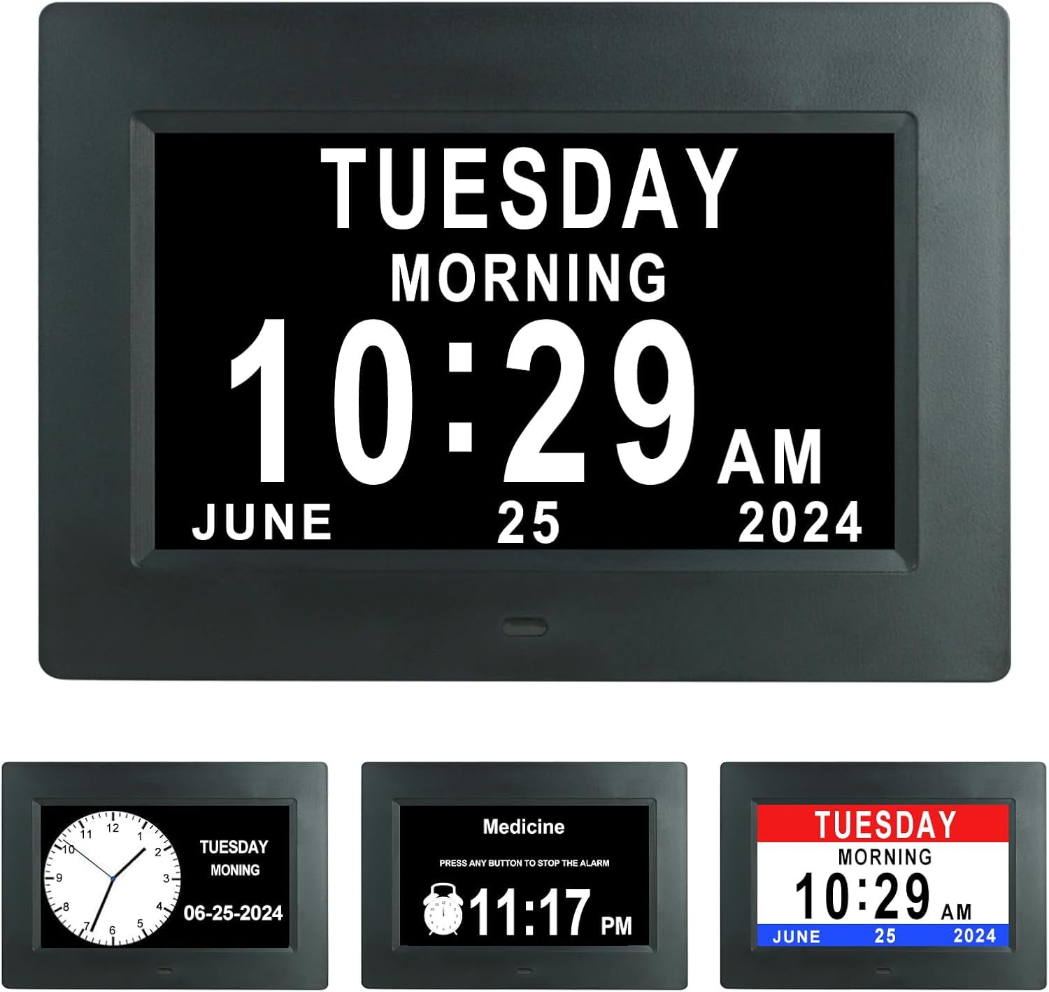 Dementia Clocks For Seniors,7 Inch Clock With Day And Date For Elderly