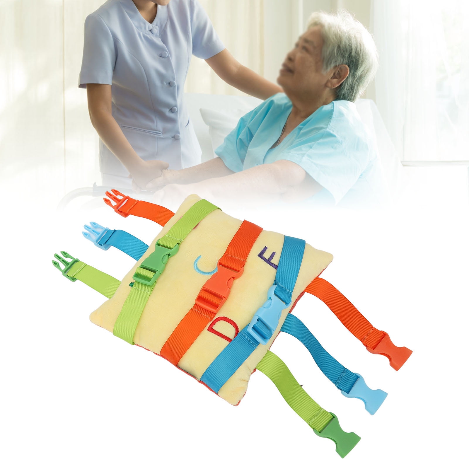 Dementia Pillow, Buckle Release Sensory Pillow Comforting Soft Plush