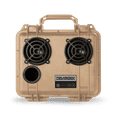 thumbnail image 1 of DemerBox: Waterproof, Portable, and Rugged Outdoor Bluetooth Speakers. Loud Sound, Deep Bass, 40+ hr Battery Life, Dry Box + USB Charging, Multi-Pairing Party Mode. Tan, 1 of 8