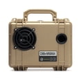 thumbnail image 1 of DemerBox Waterproof, Portable, and Rugged Outdoor Speakers. Loud Sound, 40+ hr Battery Life, Dry Box + USB Charging, Pairing Party Mode. Built to Last + Fully Serviceable, Tan, 1 of 7