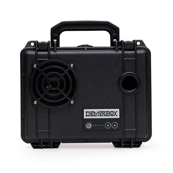DemerBox Waterproof, Portable, and Rugged Outdoor Speakers. Loud Sound, 40+ hr Battery Life, Dry Box + USB Charging, Pairing Party Mode. Built to Last + Fully Serviceable, Black