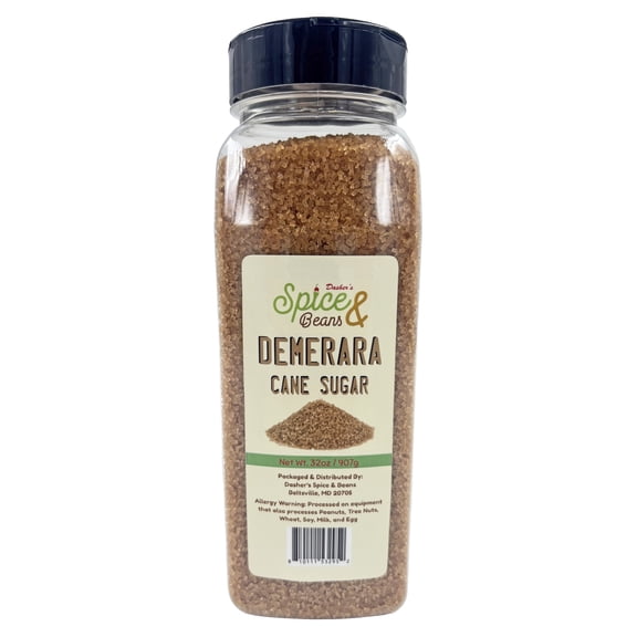 Demerara Cane Sugar | Dasher's Spice & Beans | 2 lb Container