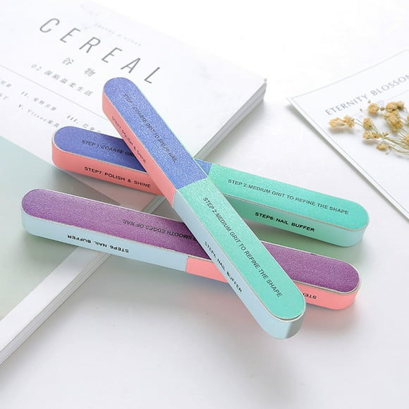 Demete 6Pcs Professional Double Sided Nail File Buffer Dead Skin Remover