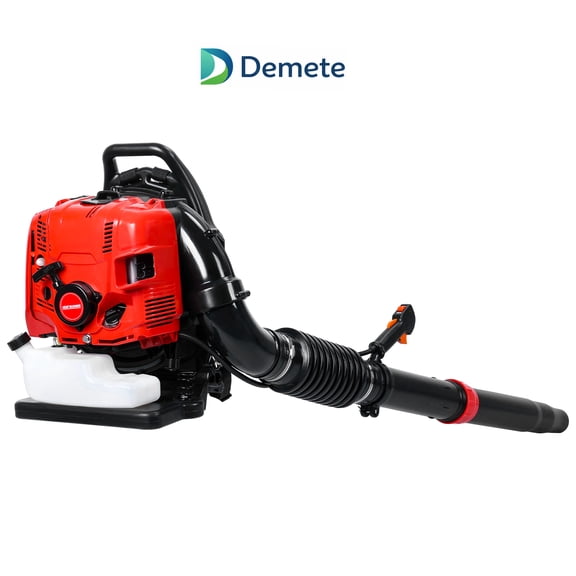 Demete Gas Backpack Leaf Blower 75.6CC 4-Stroke High CFM Airflow 900 CFM 210 MPH Backpack Design