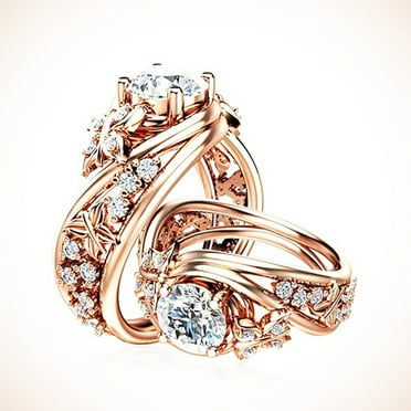 Demete Hollow Butterfly Shape Ring Engagement Jewelry for Women Ladies Club