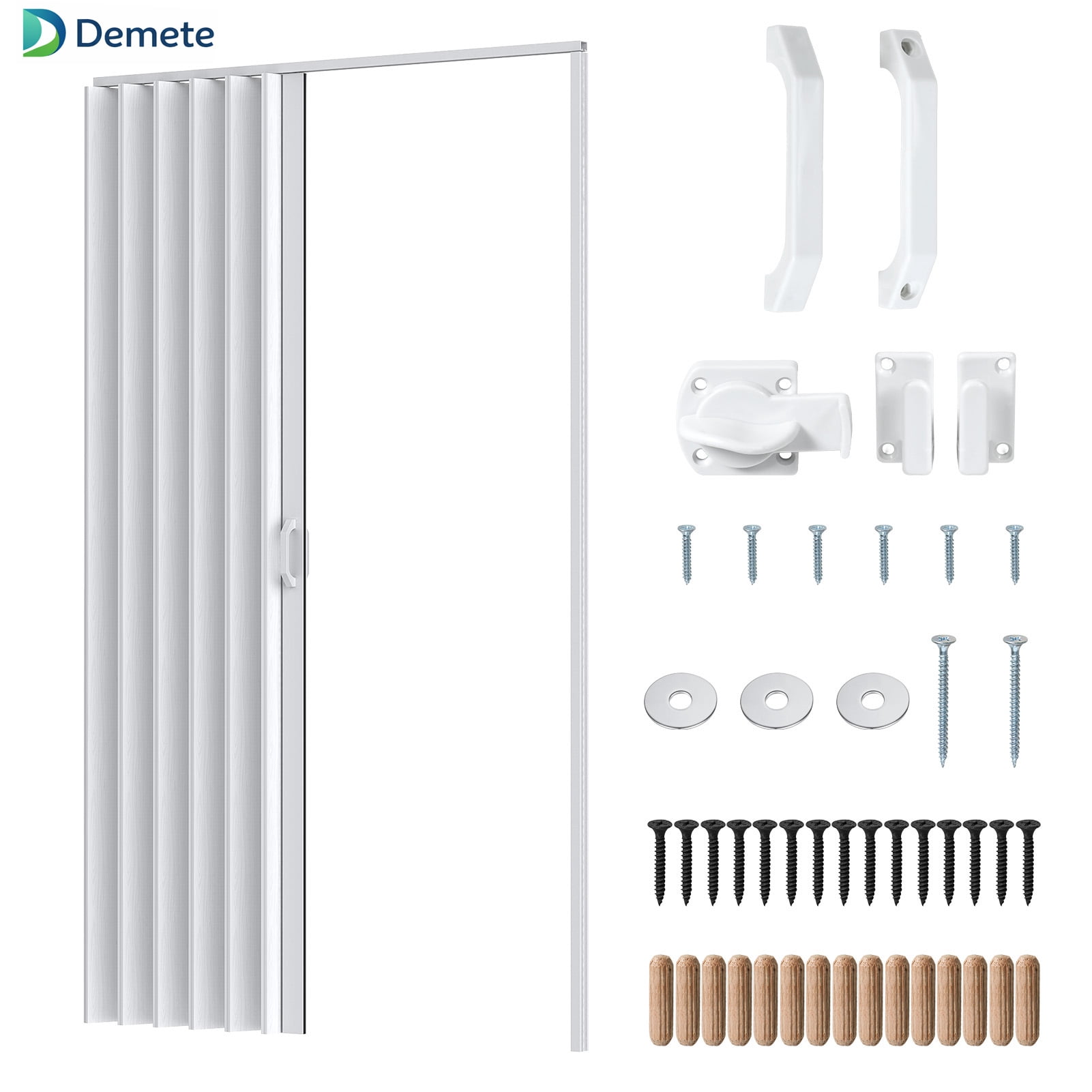 Demete Interior Accordion Door PVC Folding Space Divider - Walmart.com