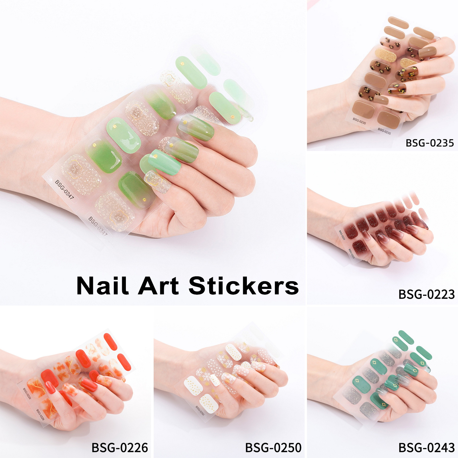 Demete Nail Art Sticker Gel Longlasting 3D Bronzing Semicured UV