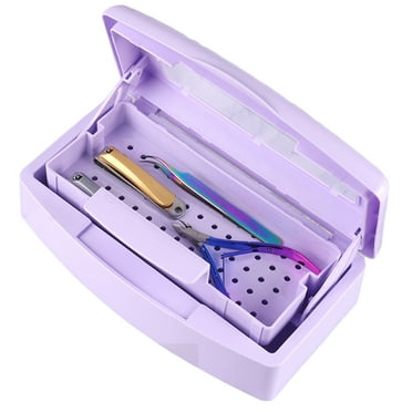 Demete Nail Tool Sanitizing Box UV for Nail Tools Portable Transparent Cover Sterilizer
