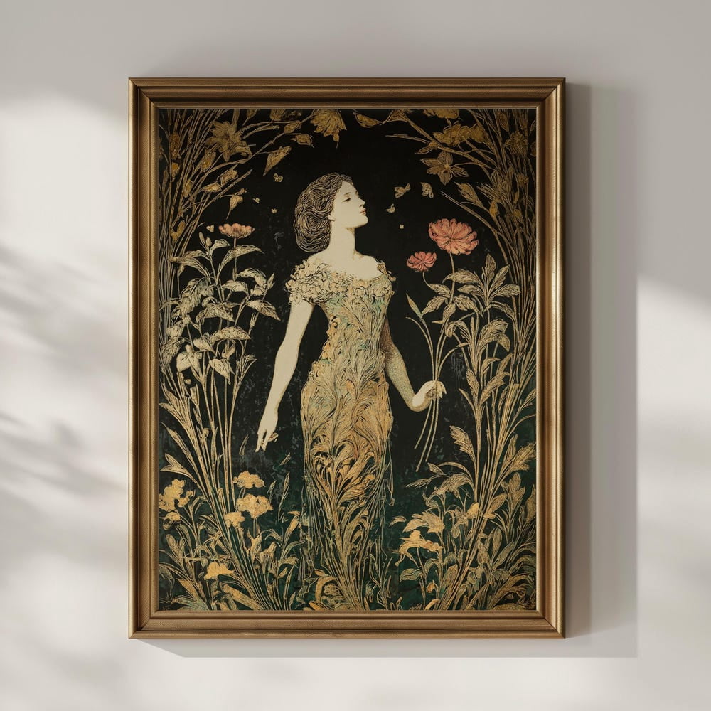 Godes Farm Demeter Goddess Nouveau Greek Mythology Agriculture Wildflower Vintage ...