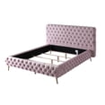 thumbnail image 1 of Demeter Velvet Platform Queen Bed in Pink, 1 of 2