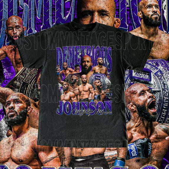 Demetrious Johnson High Quality T Shirt Fan Mighty Mouse Custom Vintage,Black Color,Size M