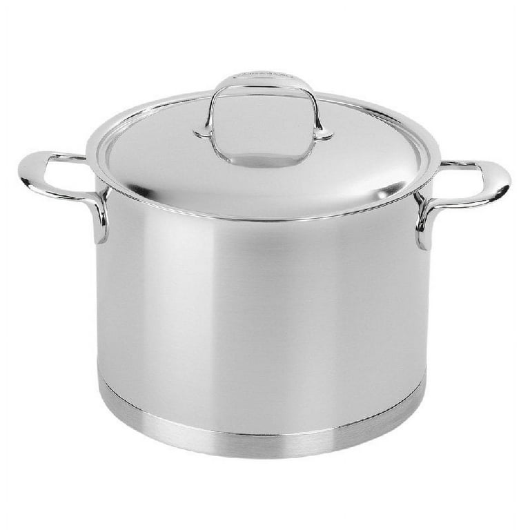 Demeyere Essential 5-Ply 8-qt Stainless Steel Stock Pot with Lid