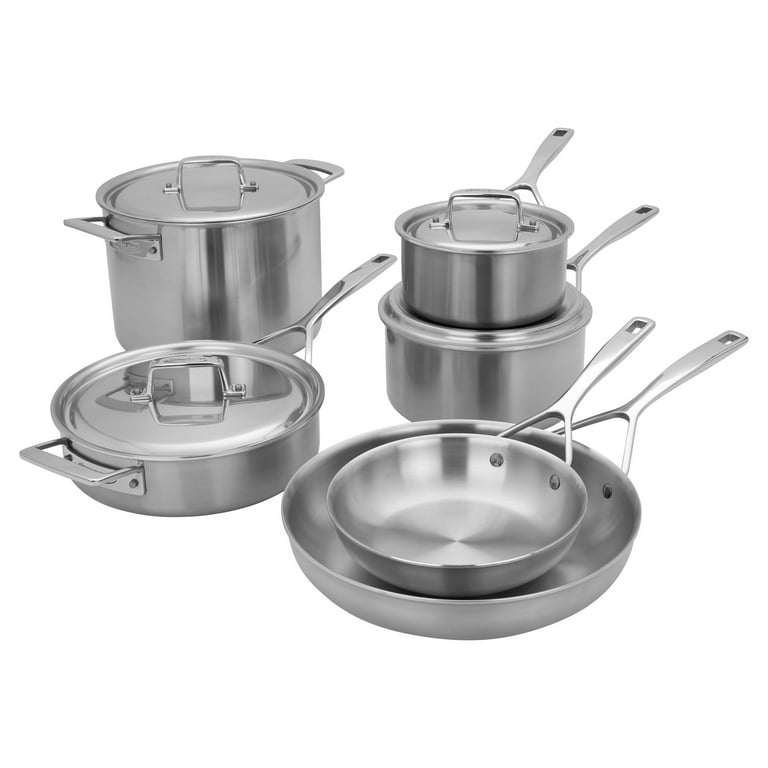 Demeyere Cookware Set 5-Ply Plus Stainless Steel 10-Piece