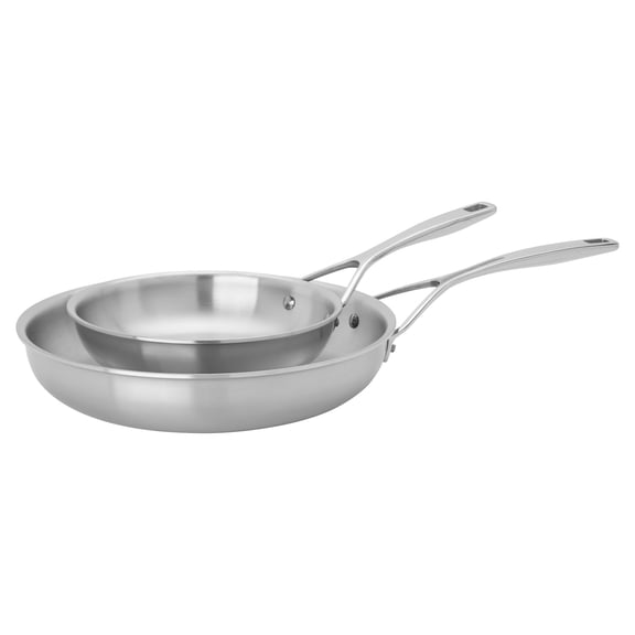 Demeyere Essential 5-ply 2-pc Stainless Steel Fry Pan Set