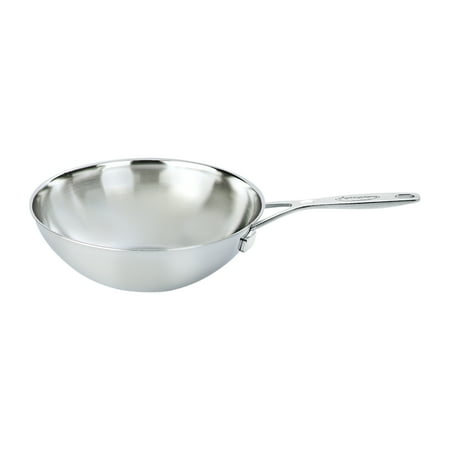 Demeyere - Industry 5-Ply 5-qt Stainless Steel Flat Bottom Wok - Silver