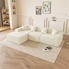 Demi Bonn 109" Modular L-Shaped Sectional Sofa with Reversible Chaise, Deep Seat Cushions & Comfortable Couch for Living Room, Beige