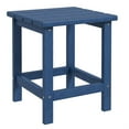 thumbnail image 1 of Demi Bonn 15" Square Outdoor End Table, HDPE Plastic Tea Table with Adirondack Chair Compatibility for Backyard & Lawn, Blue, 1 of 8