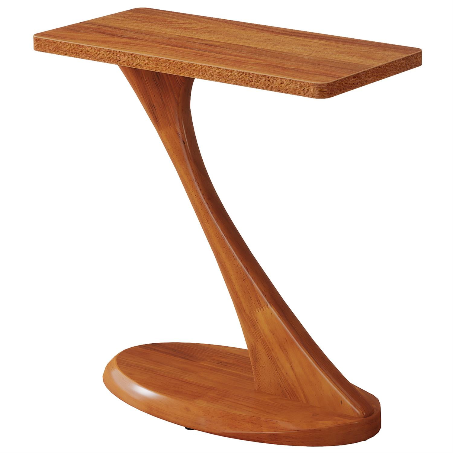 Demi Bonn 25" Mid-Century Modern Wood End Table, Stylish Living Room Accent, Versatile Home Decor, Brown