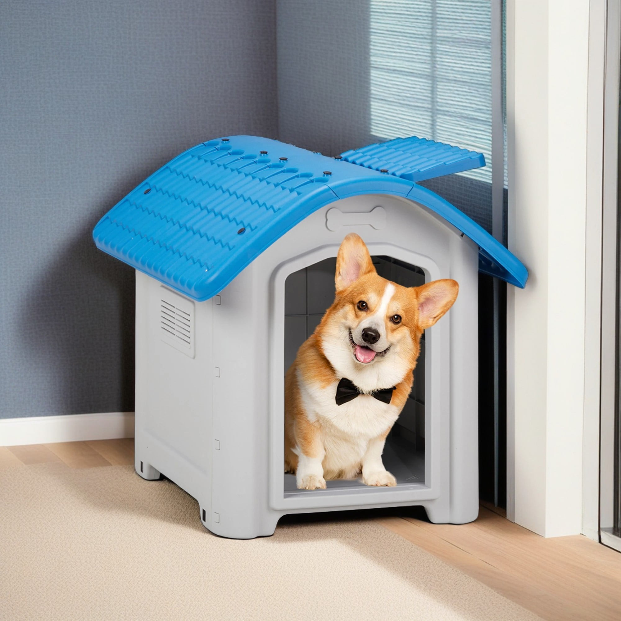 Demi Bonn 28" Durable Waterproof Plastic Dog House for Small Dogs
