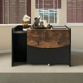 thumbnail image 1 of Demi Bonn 31" Cat Litter Box Enclosure, Hidden Litter Box Furniture, Wood Pull-Out Cat House Washroom Cabinet Fit for Most of Cat and Litter Box, Black, 1 of 8