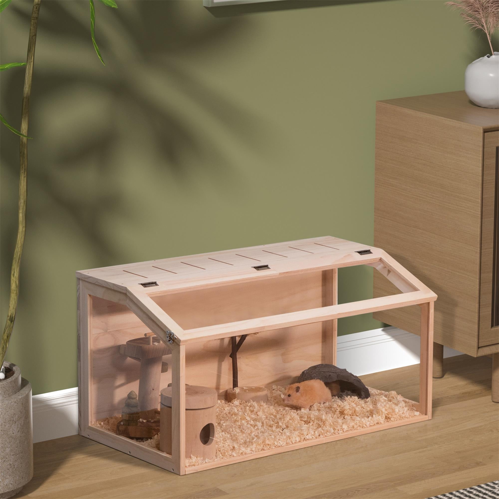 Kadyn 31" Hamster Cage Guinea Pig Cage (Decoration in cages are sold separately, not included), Pet Cages for Small Animals Hutch House, Beige