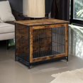 thumbnail image 1 of Demi Bonn 31" Wooden Dog Crate Furniture with Cushion, Indoor Dog Kennel, Heavy Duty Dog Cage for Small, Brown, 1 of 9