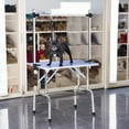 thumbnail image 1 of Demi Bonn 36" Dog Pet Grooming Table, Adjustable Arm Foldable Non-Slip Top, Rust-Proof, Waterproof, Warp-Free Trimming Table for Pets, Blue, 1 of 9