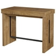 thumbnail image 1 of Demi Bonn 41.3" Counter Height Bar Table - Metal Footrest, Rectangular High Top, for Narrow Space/Kitchen, Rustic Brown, 1 of 4