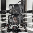 thumbnail image 1 of Demi Bonn 41" Double Pet Stroller 4 Wheels Dog Cat Stroller, Carrier Jogger Travel Foldable Puppy Stroller with Detachable Carriers and Travel Carriage, Black, 1 of 7
