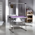 thumbnail image 1 of Demi Bonn 42" Dog Pet Grooming Table, Adjustable Arm Foldable Non-Slip Top, Rust-Proof, Waterproof, Warp-Free Trimming Table for Pets, Purple, 1 of 12